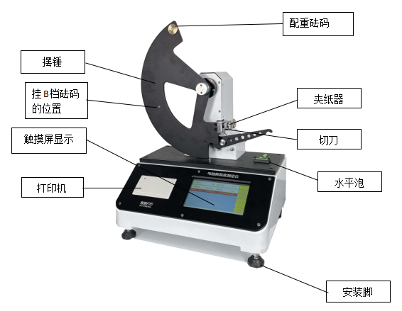 撕裂度测试仪操作系统功能概述图：  